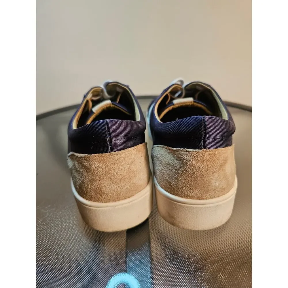 Revitalign Navy Casual Sneakers with Mint & Pink Stripe